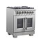 Forno Capriasca 30In. Freestanding French Door Dual Fuel Range FFSGS6387-30 - alternate 6